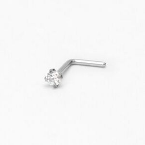 Silver 20G Basic Crystal Nose Stud offers at $5.99 in Claire's