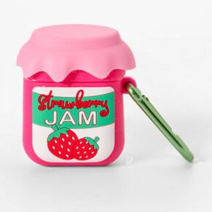 Strawberry Jam Silicone Earbud Case Cover - Compatible with Apple AirPods offers at $11.99 in Claire's