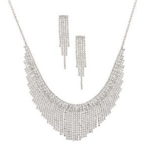 Silver Rhinestone Waterfall Jewelry Set - 2 Pack offers at $12 in Claire's