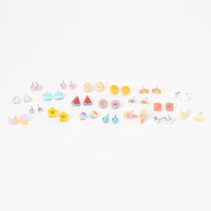 Pastel Rainbow Mixed Stud Earrings -20 Pack offers at $12.49 in Claire's
