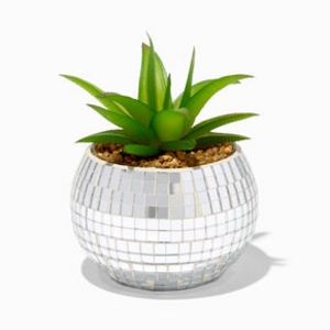 Disco Ball Planter With Faux Succulent offers at $8.99 in Claire's
