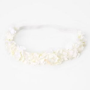 White Pearl Flower Crown offers at $9.99 in Claire's