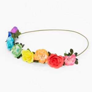 Rainbow Mini Flower Crown offers at $7.79 in Claire's