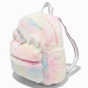 Pastel Tie Dye Unicorn Furry Mini Backpack offers at $23.99 in Claire's