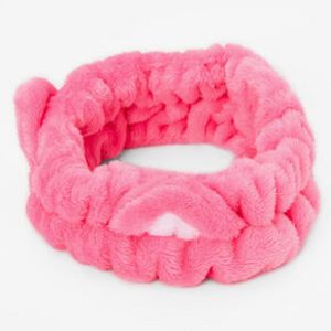 Plush Pink Cat Ear Makeup Headwrap offers at $6.49 in Claire's