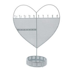 Heart Standing Jewelry Holder - White offers at $9.99 in Claire's