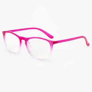 Retro Ombre Clear Lens Frames - Neon Pink offers at $5.25 in Claire's
