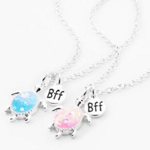 Best Friends Pink & Blue Turtle Pendant Necklaces - 2 Pack offers at $7.79 in Claire's