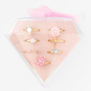 Claire's Club Special Occasion Diamond Box Rings - 7 Pack offers at $4.99 in Claire's