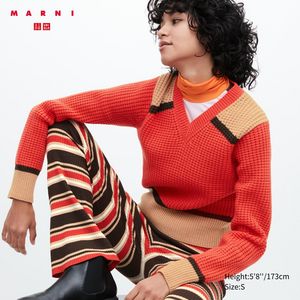 Knitted V-Neck Long-Sleeve Sweater (MARNI) offers at $14.9 in Uniqlo