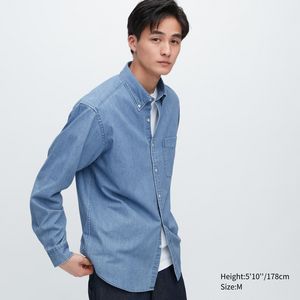 Denim Long-Sleeve Shirt offers at $19.9 in Uniqlo