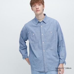 Chambray Work Long-Sleeve Shirt offers at $19.9 in Uniqlo