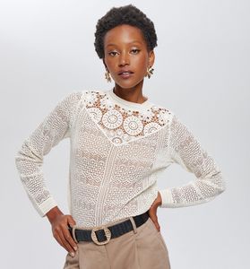 Pull fin au crochet Femme offers at $39.99 in Promod