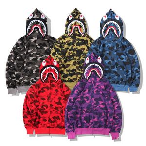 A Bathing Ape Camouflage Hoodie Fashion Printing 100% cotton Hoodie Bape shark Coat Street Fashion Men's WoMen's Coat  2022 offers at $43.19 in Aliexpress