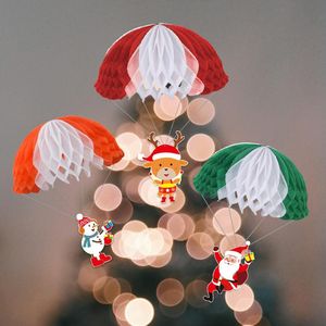 3/5Pcs Honeycomb Elk Pendant Hanging Santa Snowman Parachute Home Christmas Decoration Xmas Decor For Home New Year 2020 offers at $1.95 in Aliexpress