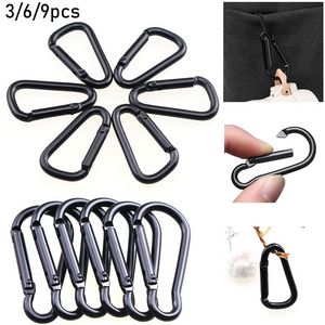 3/6/9pcs Aluminum Alloy Outdoor Black Climbing Camping Hiking Keychain Water Bottle Hooks D Carabiner Snap Clip offers at $2.77 in Aliexpress