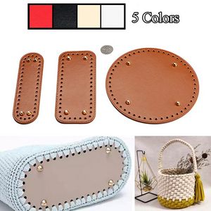High Qualtiy Oval Round Bottom for Knitted Bag Leather Bag Accessories Handmade Bottom with Holes Diy Crochet Bag Bottom Pu Base offers at $4.12 in Aliexpress