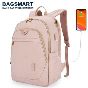 BAGSMART Anti-theft Laptop Backpack Men Women Multiple Pockets Travel Business College School Book Bag with USB Charging Port offers at $49.07 in Aliexpress