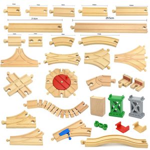 Wooden Track Railway Toys Beech Wooden Train Track Accessories Fit  Biro All Brand Tracks Educational Toys for Children offers at $4.9 in Aliexpress