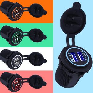 Universal Car Charger Dual USB Car Charger Socket 5V 2.1A 3.1A Waterproof Motorcycle/Vehicle/Auto/Car Power Adapter offers at $1.52 in Aliexpress