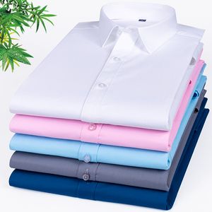 8XL Non-ironing Superfine Denier Bamboo Fiber Soft Cozy Casual Shirts Men Long Sleeve Slim Fit & short sleeves Men Shirts offers at $16.71 in Aliexpress