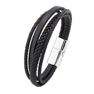 Classic Leather Bracelet Men's Jewelry Multilayer Men's Bracelet Handmade Gifts for Cool Boys offers at $1.5 in Aliexpress