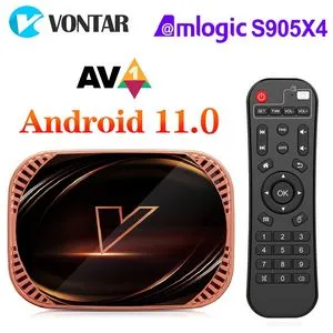 VONTAR X4 Amlogic S905X4 Smart TV Box Android 11 4GB 128G 32GB 64GB Wifi  BT AV1 Media Player TVBOX 4K 1000M Set top box offers at $36.59 in Aliexpress