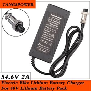 TANGSPOWER 54.6V 2A Battery Charger For 13Series 48V 2A Charger Kugoo m4 pro Electric Bike Lithium Battery Charger withGX16 Plug offers at $11.72 in Aliexpress