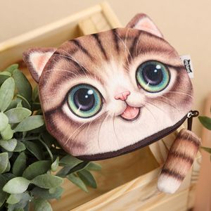 1Pc Fashion Tide Cute Cat Coin Purse Animal Design Change Purse Small Wallet with Zipper for Phone Change Pocket offers at $3.15 in Aliexpress
