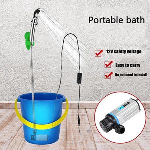 Portable Car Washer 12V Camping Shower Car Shower High Pressure Power Washer Electric Pump for Outdoor Camping Travel offers at $27.58 in Aliexpress