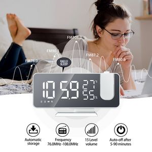 180° Projection LED Digital Smart Alarm Clock USB Charge Watch Table Electronic FM Radio Wake Up Clocks Snooze Function offers at $21.67 in Aliexpress