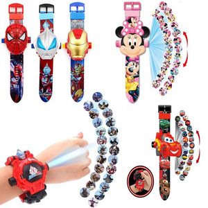 Disney SpiderMan Cartoon Child 3D Projection Watch Anime Superheroes Marvel Batman Iron Man Children Toy Digital Watches offers at $2.99 in Aliexpress