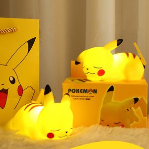 Pokemon Pikachu Night Light Glowing Children Toy Pokemon Pikachu Cute Bedside Lamp Children's Birthday Christmas Present offers at $0.99 in Aliexpress