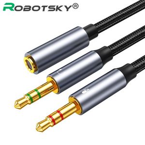 Headphone Splitter for Computer 3.5mm Female to 2 Dual 3.5mm Male Mic AUX Audio Y Splitter Cable Headset to PC Adapter 0.35M 1M offers at $2.99 in Aliexpress