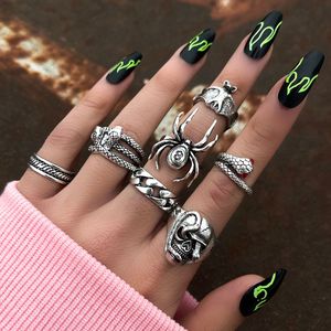 Aprilwell Punk Snake Rings Set for Women Gothic Spider Kpop Grunge Men Twisted Anillos Fashion Jewelry Gifts Chunky Accessories offers at $0.010 in Aliexpress