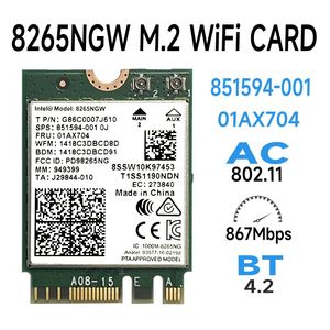 Intel Wireless-AC 8265 Dual Band 2.4G/5Ghz Wifi Bluetooth Wlan For  8265NGW NGFF 802.11ac 867Mbps 2x2 MU-MIMO BT 4.2 Card offers at $12.99 in Aliexpress