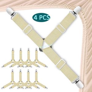 Bed Sheet Fasteners Clips Adjustable Triangle Elastic Suspenders Gripper Holder Straps Sheet Clip for Bed Sheets Mattress Covers offers at $6.27 in Aliexpress