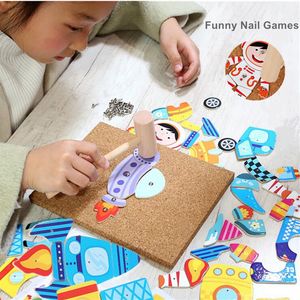 Hammer and Nails Game Cork Board Tap Art Set Colorful Wooden Pieces in Different Shapes and Mini Tools. Creative Toy for Kids 3+ offers at $13.07 in Aliexpress