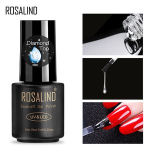 ROSALIND Gel Nail Polish Top Base Coat 7ml Diamond Transparent Long Lasting Manicure UV Primer Gel Lacquer Nail Art Base Coat offers at $1.12 in Aliexpress