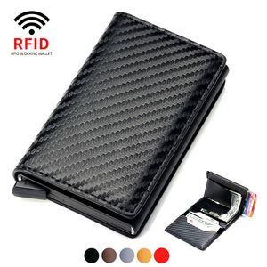 2023 Credit Card Holder Men Wallet RFID Aluminium Box Bank PU Leather Wallets with Money Clip Designer Cardholder offers at $0.99 in Aliexpress
