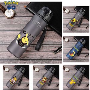 Cartoon Pokemon Pikachu Sports Water Bottle Outdoor Water Bottle with Straw Plastic Portable Water Cup Women Men 400ml or 560ml offers at $7.14 in Aliexpress