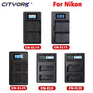 CITYORK camera battery chargers for Nikon EN-EL14 EN-EL15 EN-EL25 EN-EL9 EN-EL3E en el14 en el15 en el25 en el9 en el3e offers at $7.99 in Aliexpress
