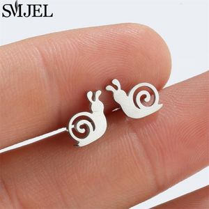 Classic Design Little Snails Stud Earrings Minimalist Stainless Steel Animal Earings Fashion Jewelry Women Girls Birthday Brinco offers at $0.62 in Aliexpress
