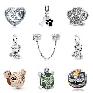 2020 New Original Bead Alloy Cat Dog Pet Lion Owl Animal Charms Enamel Fit Pandora Bracelet Bangle Necklace DIY Women Jewelry offers at $0.67 in Aliexpress