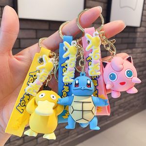 Anime Pokemon Pikachu Keychain Authentic  Action Figure  Keychain Squirtle Psyduck KeyRing Backpack Pendant Model Car Key Chain offers at $1.05 in Aliexpress