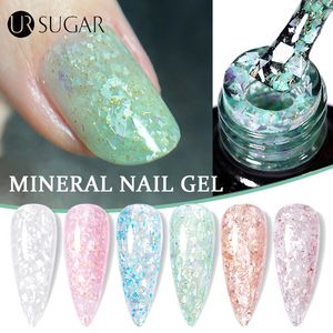 UR SUGAR Green Glitter Mineral Nail Gel Polish Shining 7ml Glass Bottle Semi Permanent Soak Off UV LED Nail Art Gel Manicure offers at $1.85 in Aliexpress