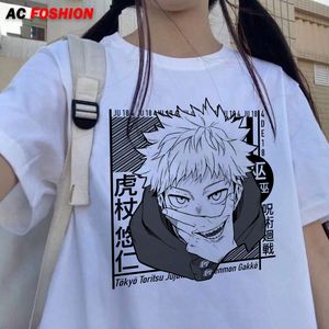 Women's T-shirt Japanese Anime Jujutsu Kaisen T Shirt Women Gojo Satoru Y2k Tops Yuji Itadori Graphic Tees Oversized T-shirt offers at $2.38 in Aliexpress