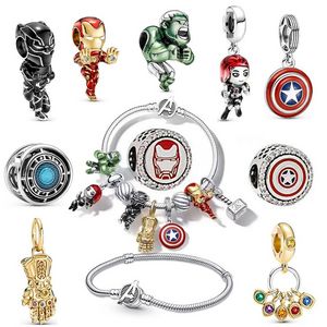 DIY Fit Pan Disney Marvel Charms Bracelet Women Superhero Iron Man Thor Hulk Infinty Stones The Avengers Beads For Bijoux Making offers at $0.010 in Aliexpress