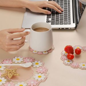 1pc Family Office Anti-skid Tea Cup Milk Mug Coffee Cup Coaster Japan Style Daisy Blossom Heat Insulation Table Mat offers at $0.99 in Aliexpress