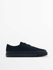 Navy Canvas Trainers - Studio offers at $169 in Massimo Dutti